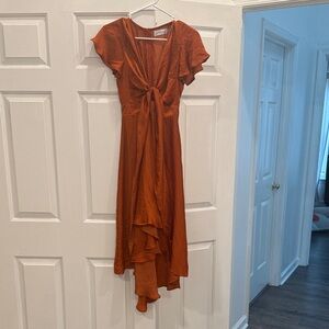 Petal & Pup Burnt Orange High-Low Dress
